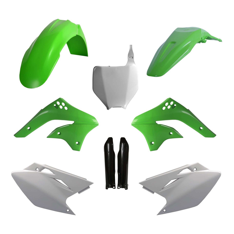 Kit plastique complet Polisport type origine couleur oem 2008 Kawasaki