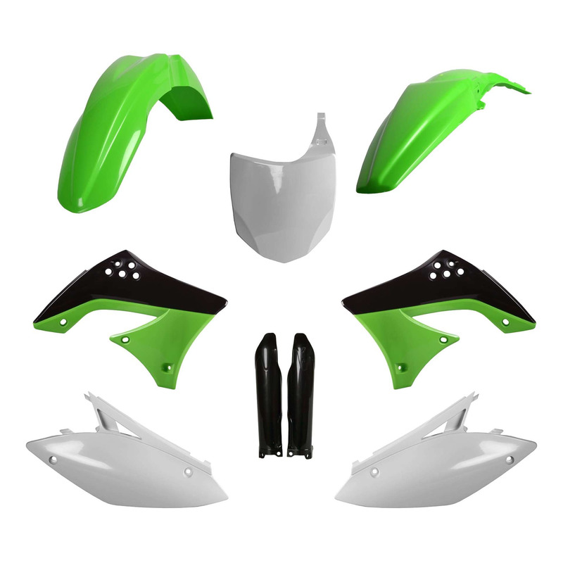 Kit plastique complet Polisport type origine couleur oem 10-11 Kawasak