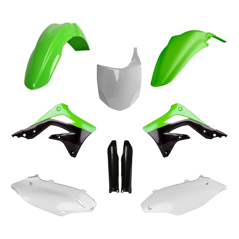 Kit plastique complet Polisport type origine couleur oem Kawasaki KX 4