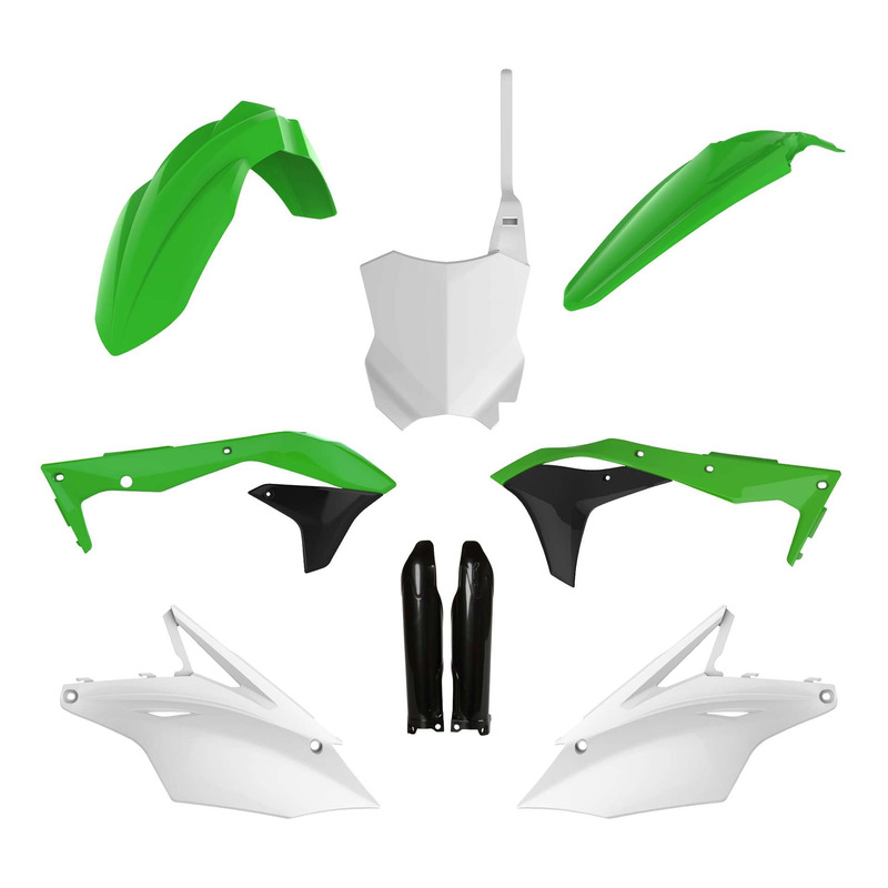 Kit plastique complet Polisport type origine couleur oem Kawasaki KX 4