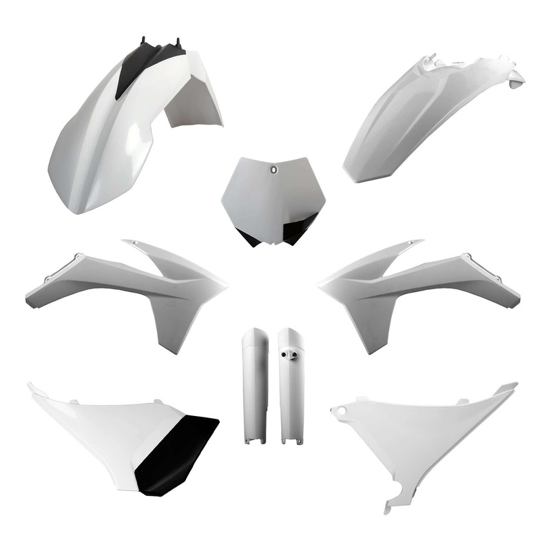 Kit plastique complet Polisport type origine blanc KTM SX 125 2011