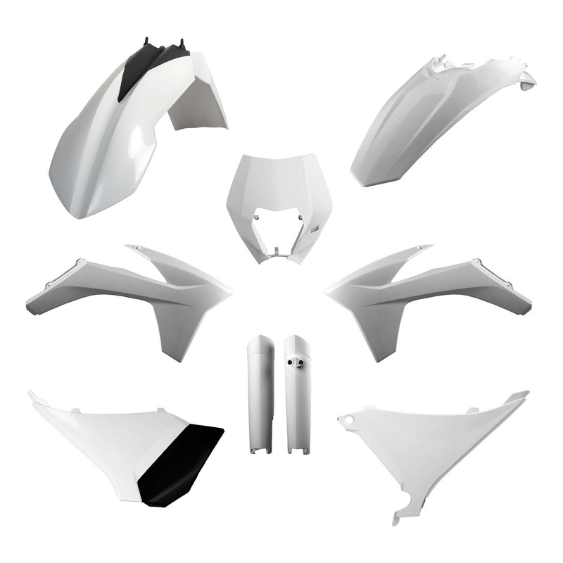 Kit plastique complet Polisport type origine blanc KTM EXC-F 250 12-13