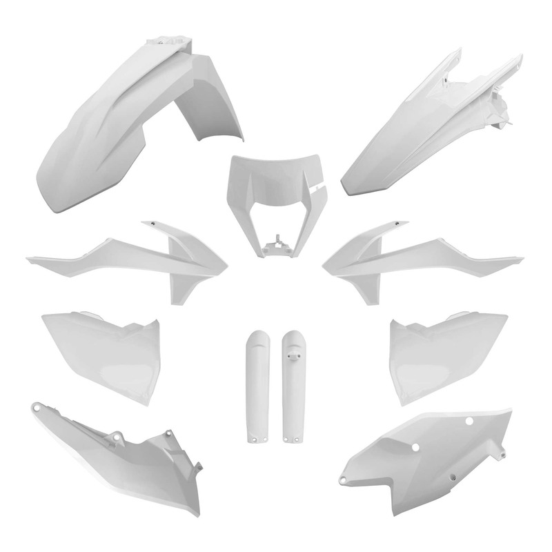 Kit plastique complet Polisport type origine blanc KTM EXC-F 500 17-19