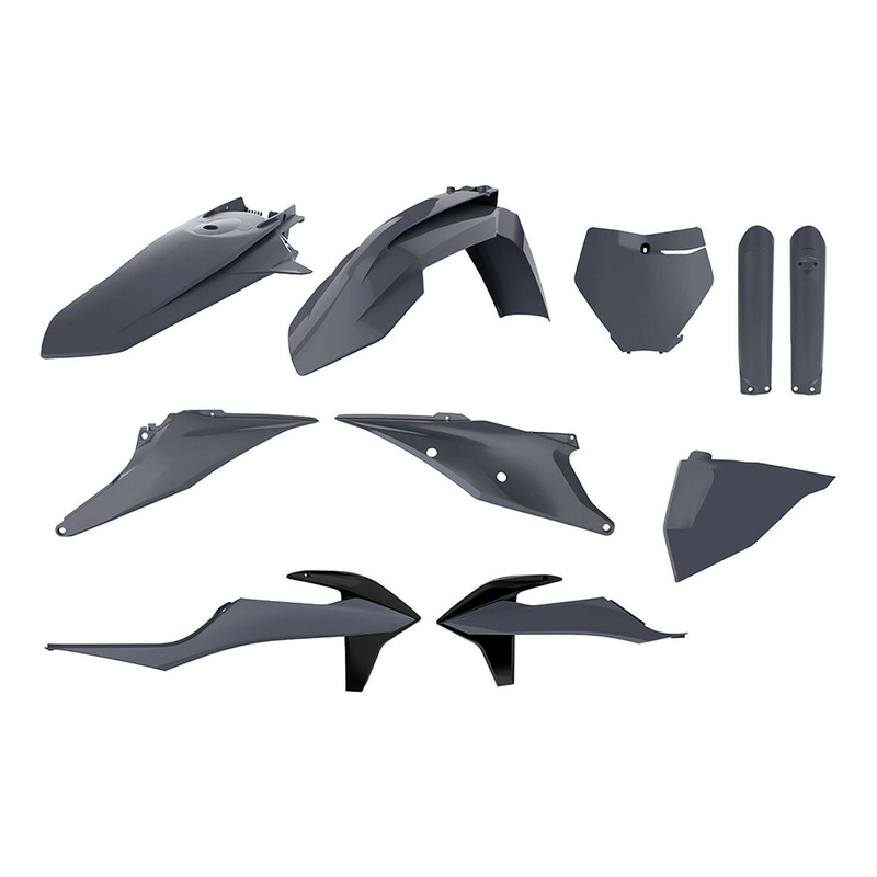 Kit Plastique Complet POLISPORT Type Origine Gris Nardo - KTM SX / SXF 19-22