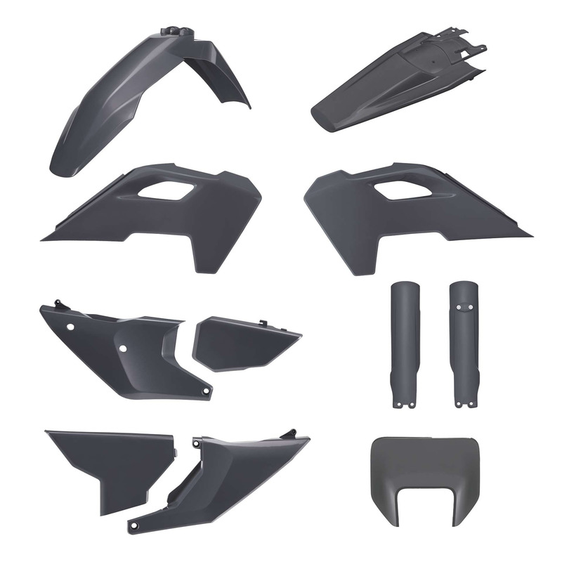 Kit plastique complet Polisport type origine gris Husqvarna TE 150 24-