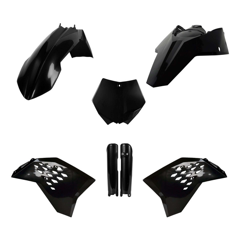 Kit plastique complet Polisport type origine noir KTM SX 125 2007