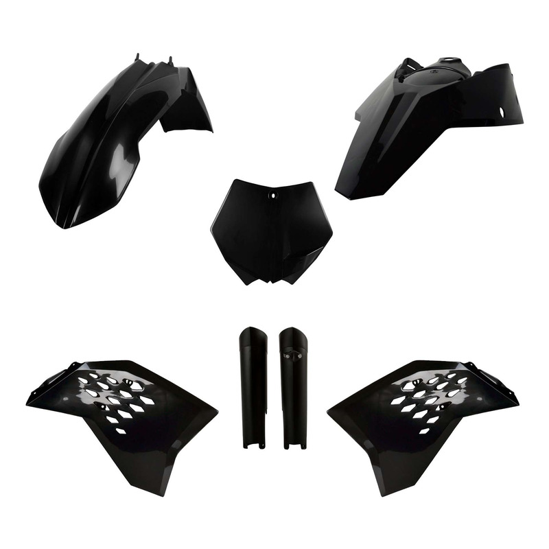 Kit plastique complet Polisport type origine noir KTM SX 125 08-10