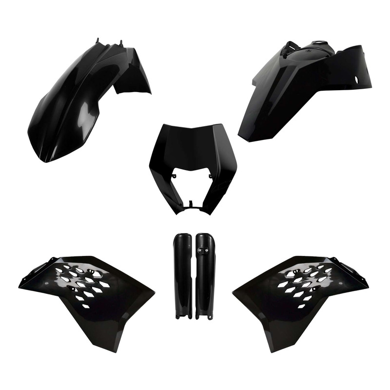 Kit plastique complet Polisport type origine noir KTM EXC 300 08-11