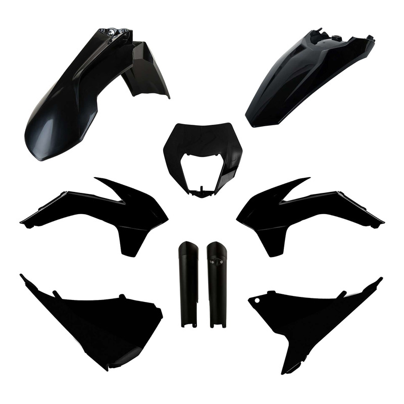 Kit plastique complet Polisport type origine noir KTM EXC 300 14-15