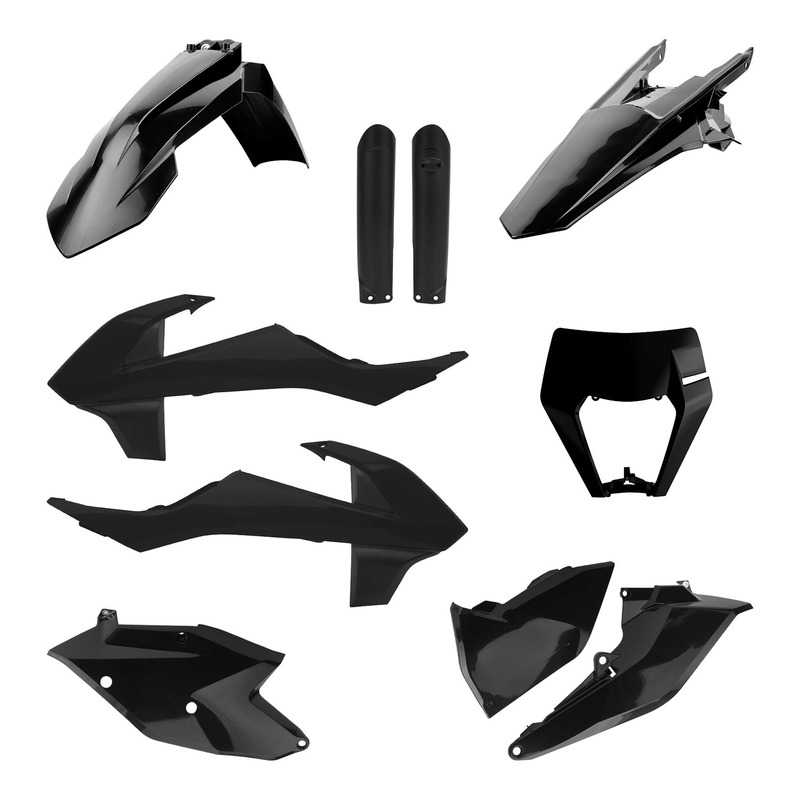 Kit plastique complet Polisport type origine noir KTM EXC-F 500 17-19
