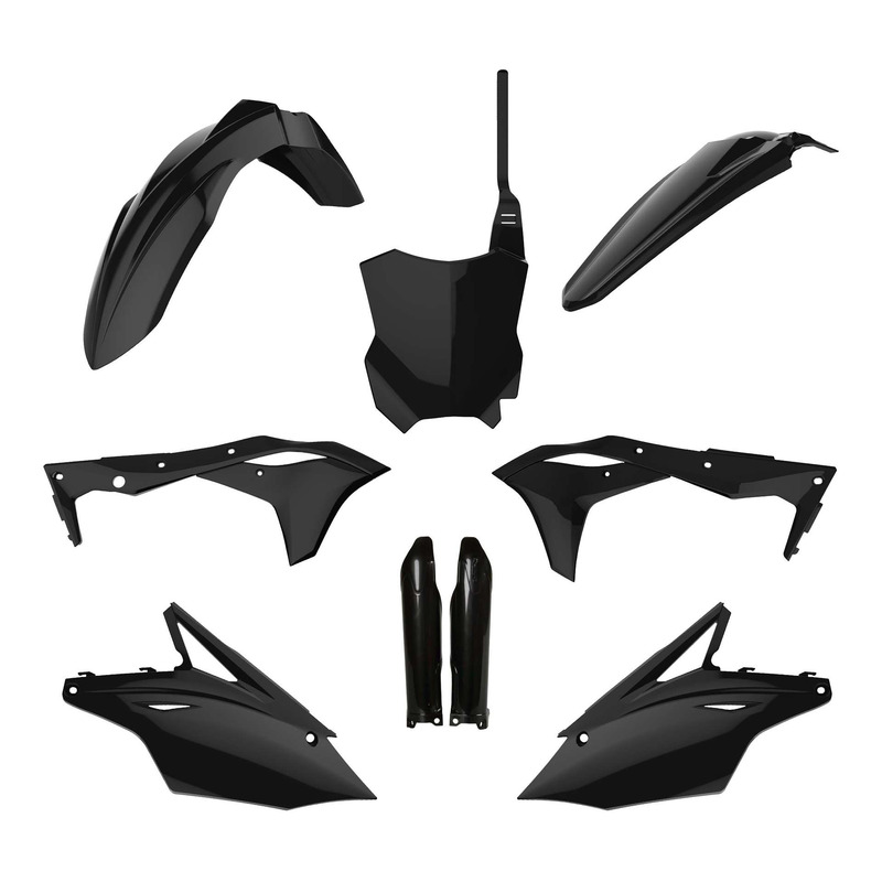 Kit plastique complet Polisport type origine noir Kawasaki KX 250F 17-
