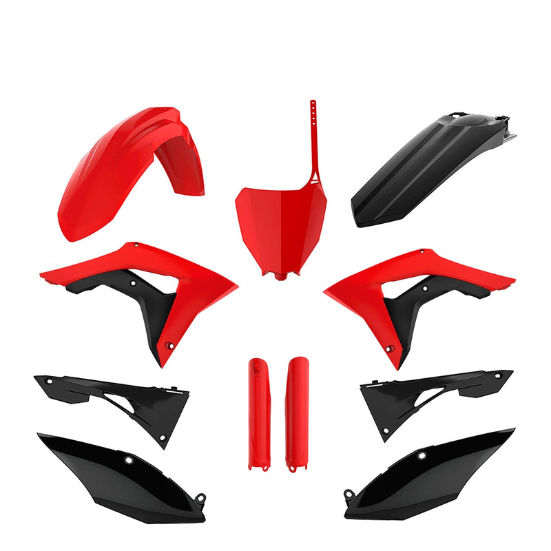 Kit plastique complet Polisport type origine rouge / noir cr 2004 Hond