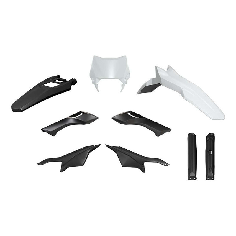 Kit Plastique Complet RTECH Blanc / Noir 6 PiÃ¨ces pour Surron Ultra B