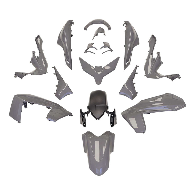 Kit plastique gris nardo 15 pièces Honda Forza 125 2023-25