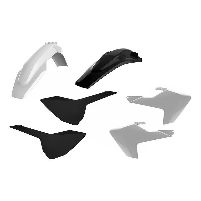 Kit plastique Polisport Husqvarna 250 FE 17-19 blanc/noir