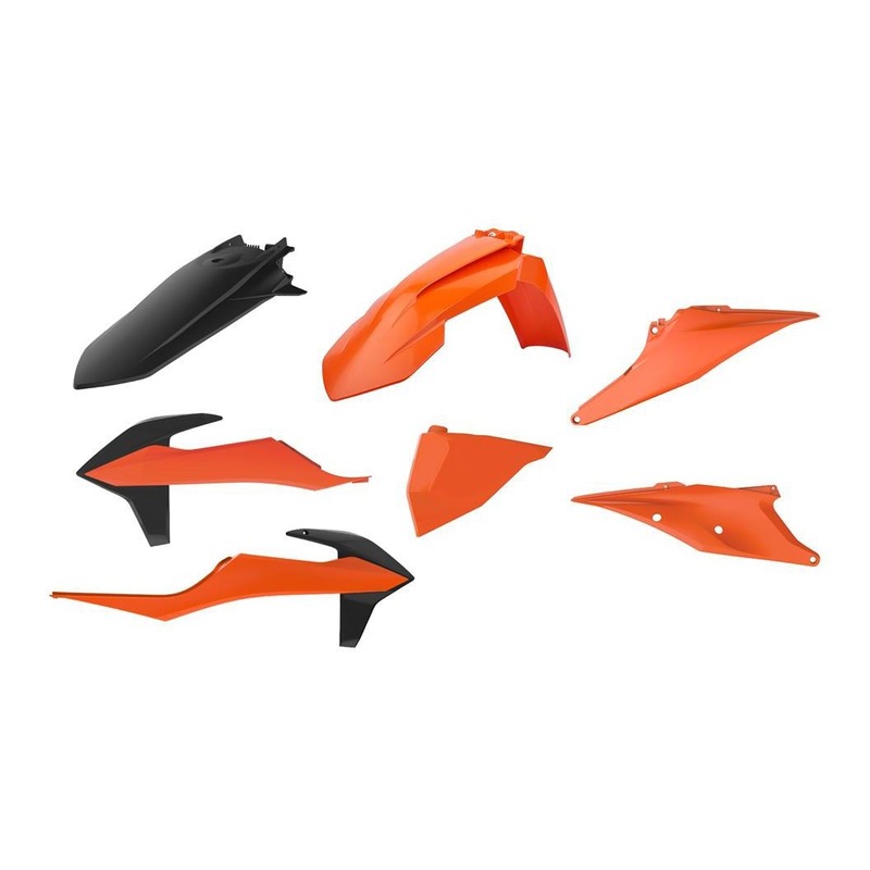 Kit plastique Polisport KTM 150 EXC 2021 orange/noir (couleur origine