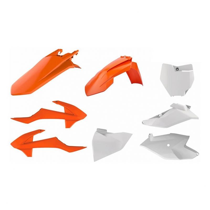 Kit plastique Polisport KTM 85 SX 18-20 orange/blanc (couleur origine)