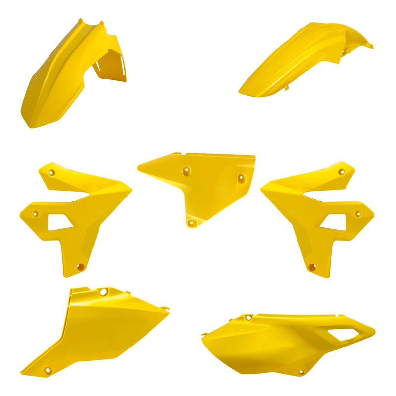 Kit Plastique POLISPORT MX Type Restylé Jaune pour Suzuki 400 DRZ 00-