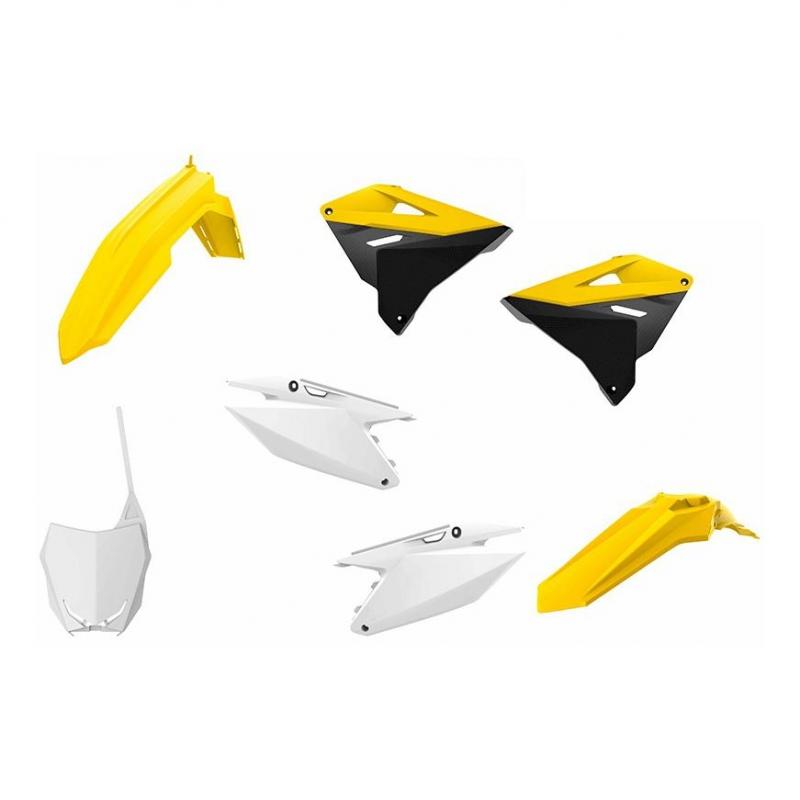 Kit plastique Polisport Suzuki 125 RM 01-08 jaune/blanc/noir (couleur origine 2019)