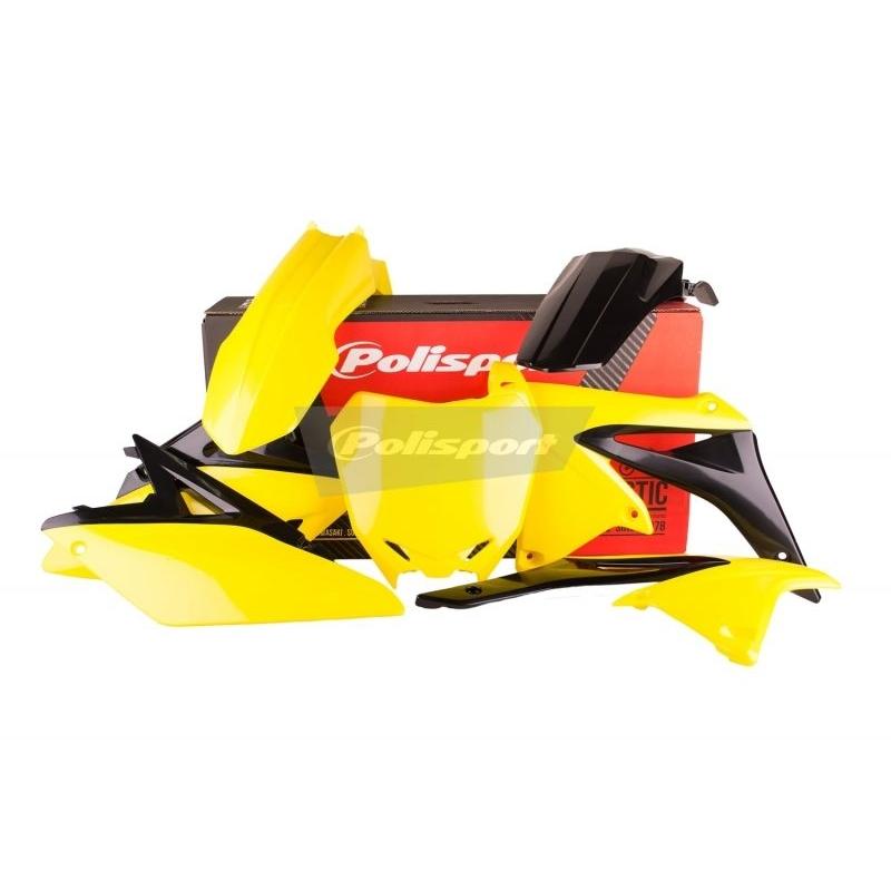 Kit plastique Polisport Suzuki 250 RM-Z 14-17 (noir/jaune origine)