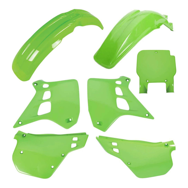 Kit Plastique Standard POLISPORT Type Origine Vert â   Kawasaki 250 KX