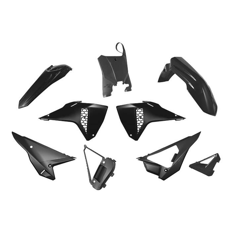 Kit plastique RTECH Revolution Noir 5 pièces Honda CRF 25-26