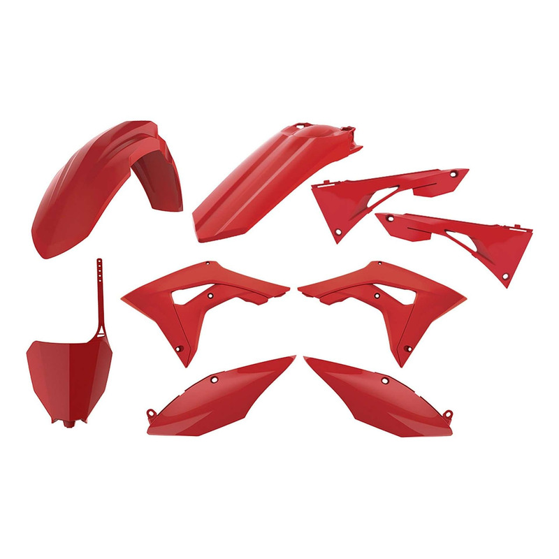 Kit Plastique Standard POLISPORT Type Origine Rouge - Honda 450 CRF-R