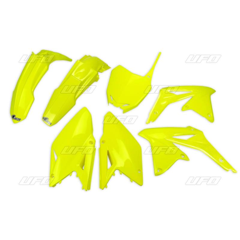 Kit plastique UFO Suzuki 450 RM-Z 14-17 jaune fluo