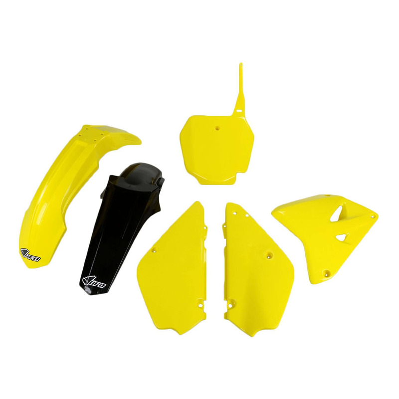 Kit plastique UFO Suzuki 85 RM 02-21 jaune/noir (version restylé couleur origine 2016)