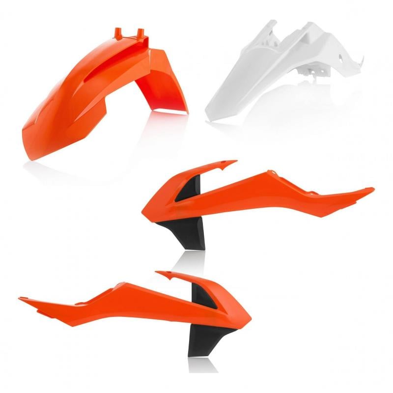 Kit plastiques Acerbis KTM 65 SX 16-21 orange/noir/blanc (réplica 18)