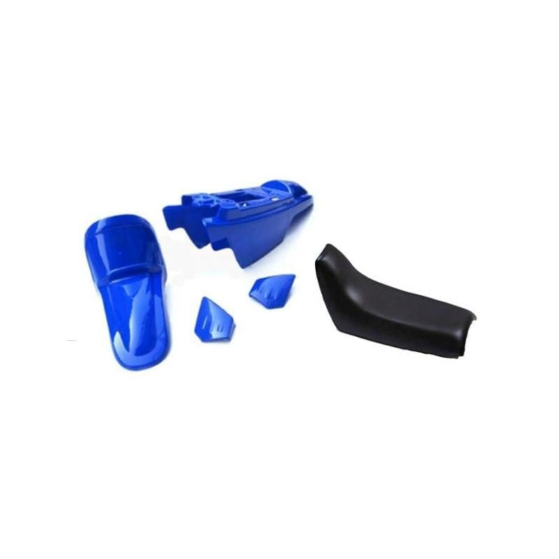 Kit plastiques ART bleu + selle noire pour Yamaha PW 50