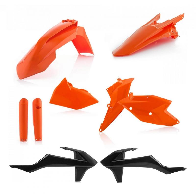 Kit plastiques complet Acerbis KTM 125 EXC 17-19 orange/blanc/noir (réplica 18)