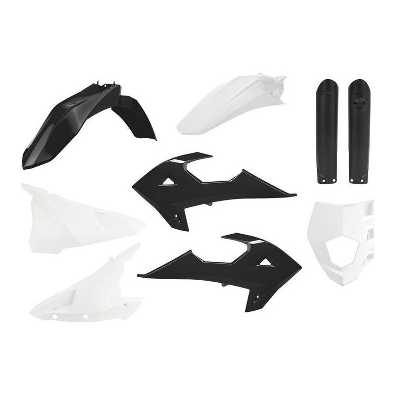 Kit plastiques complet Polisport pour Gas Gas EC 200 Racing 18-20 noir/blanc