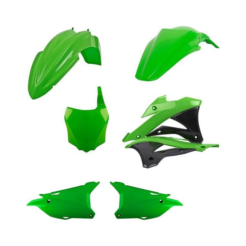 Kit plastiques Polisport pour Kawasaki KX 85 14-22 vert-noir