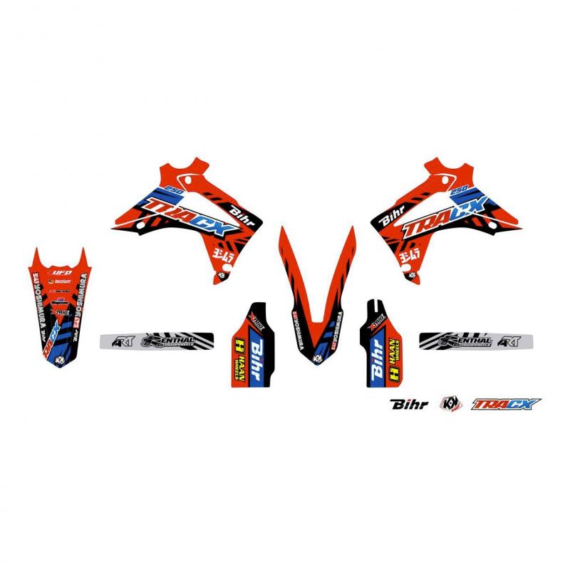 Kit plastiques UFO et kit déco Kutvek Honda CRF 250R 14-17 rouge/noir
