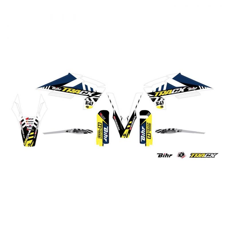 Kit plastiques UFO et kit déco Kutvek Husqvarna 350 FE 17-19 blanc/bl