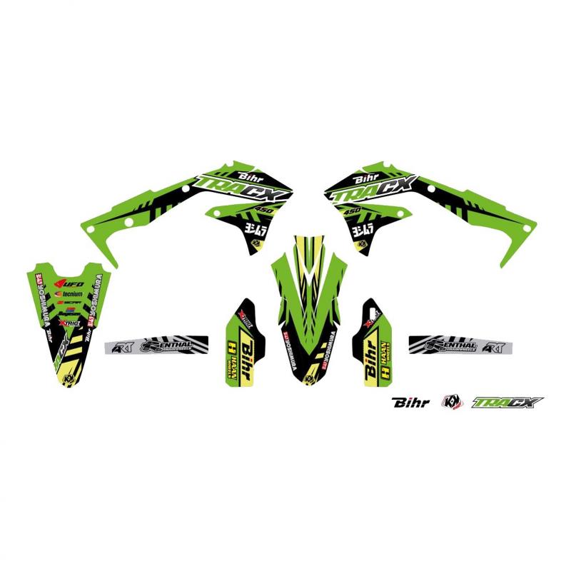 Kit plastiques UFO et kit déco Kutvek Kawasaki 450 KX-F 16-18 vert/no