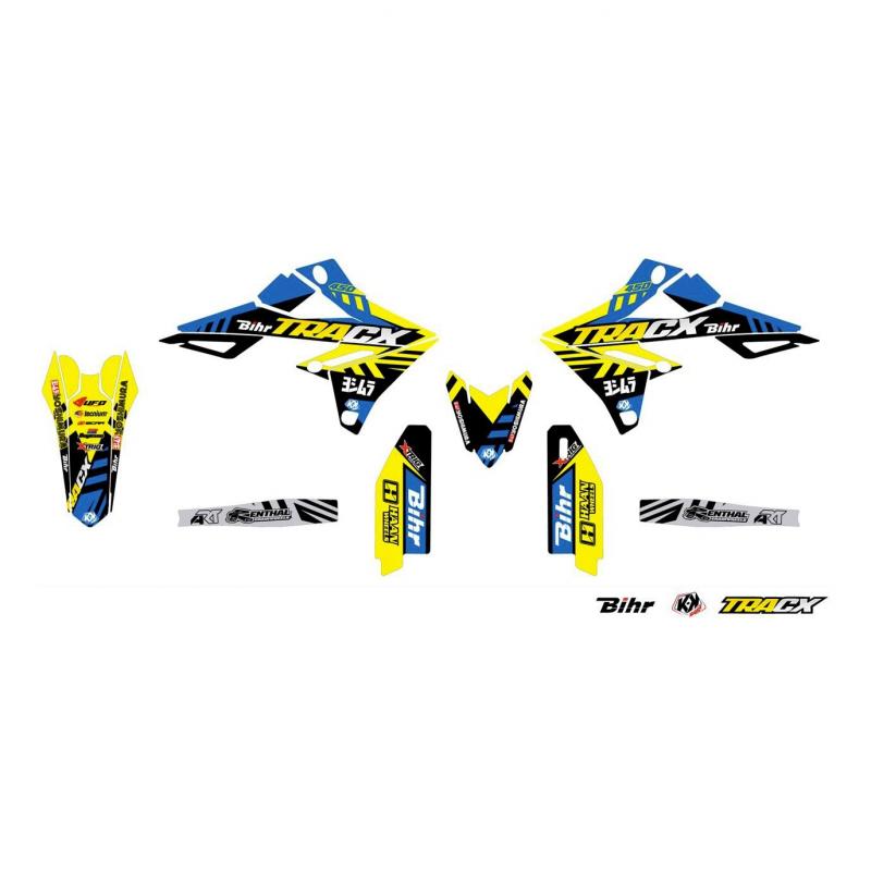 Kit plastiques UFO et kit déco Kutvek Suzuki 450 RM-Z 18-21 bleu/jaun