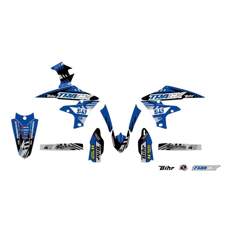 Kit plastiques UFO et kit déco Kutvek Yamaha 250 YZ-F 2019 gris/bleu/
