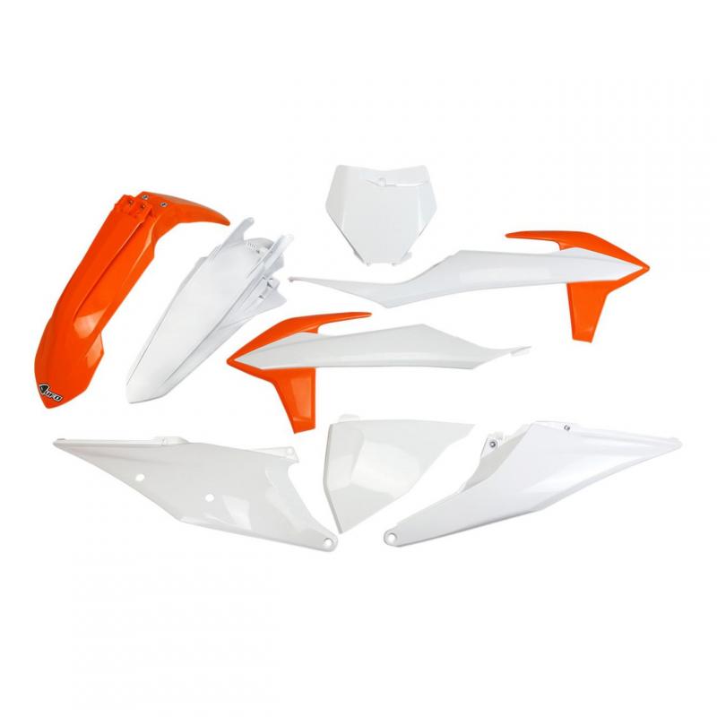 Kit plastiques UFO KTM 250 SX-F 19-22 orange/blanc (couleur OEM)
