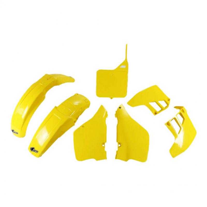 Kit plastiques UFO Suzuki 125 RM 89-91 jaune (couleur OEM)