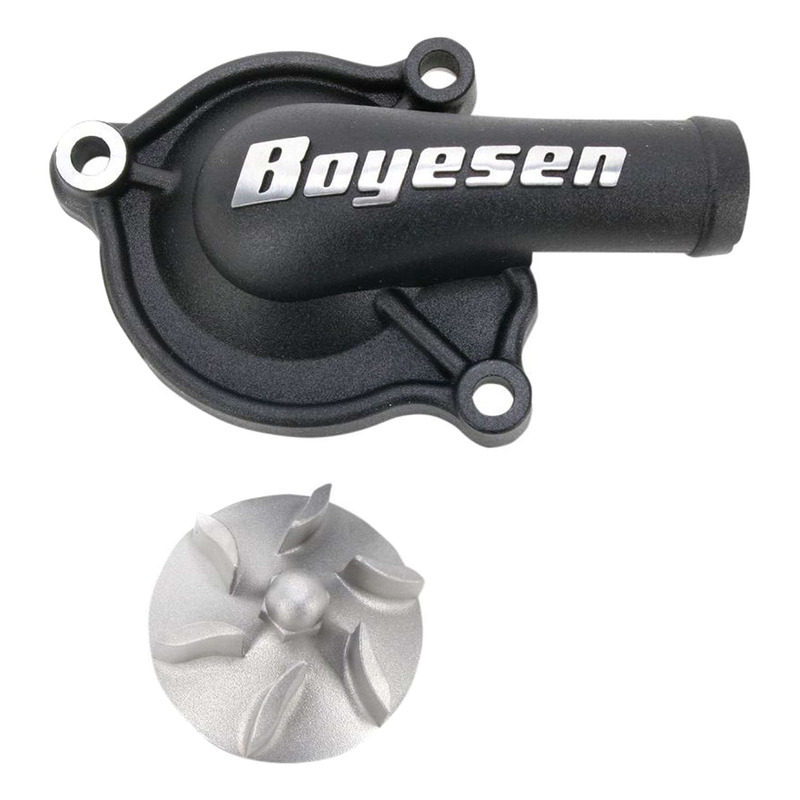 Kit pompe à eau gros débit et carter Boyesen Supercooler Noir - Honda CRF 450cc 09-16