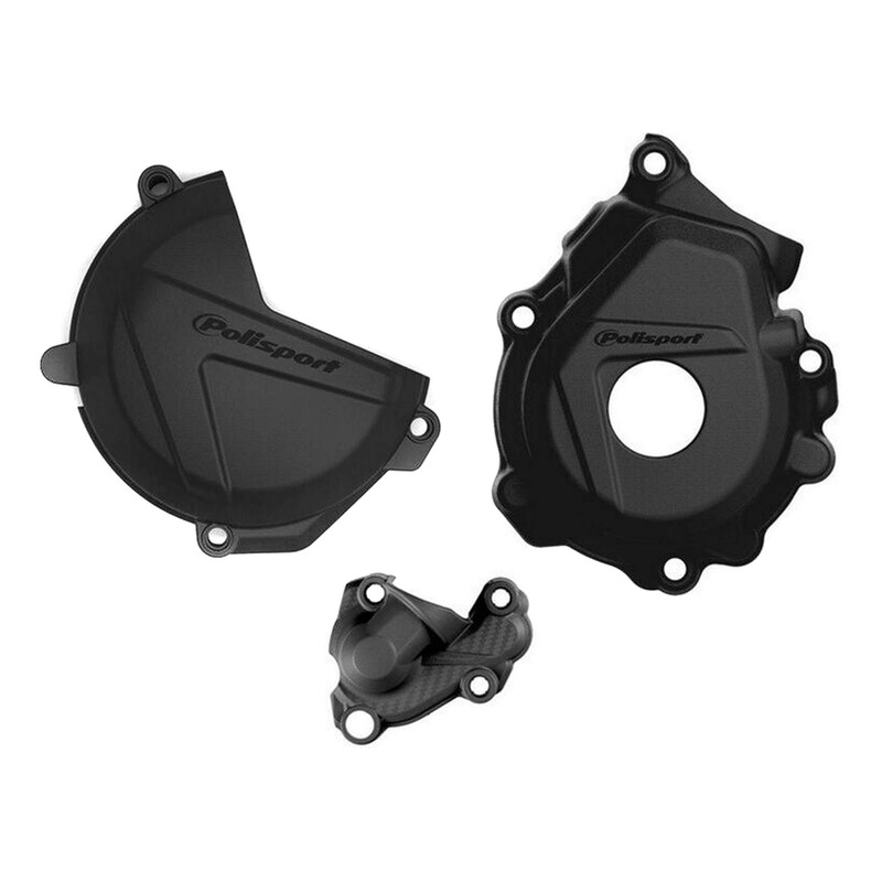 Kit Protections de Carters + Pompe à Eau Complet POLISPORT Noir - KTM 250 / 350 SXF 16-22