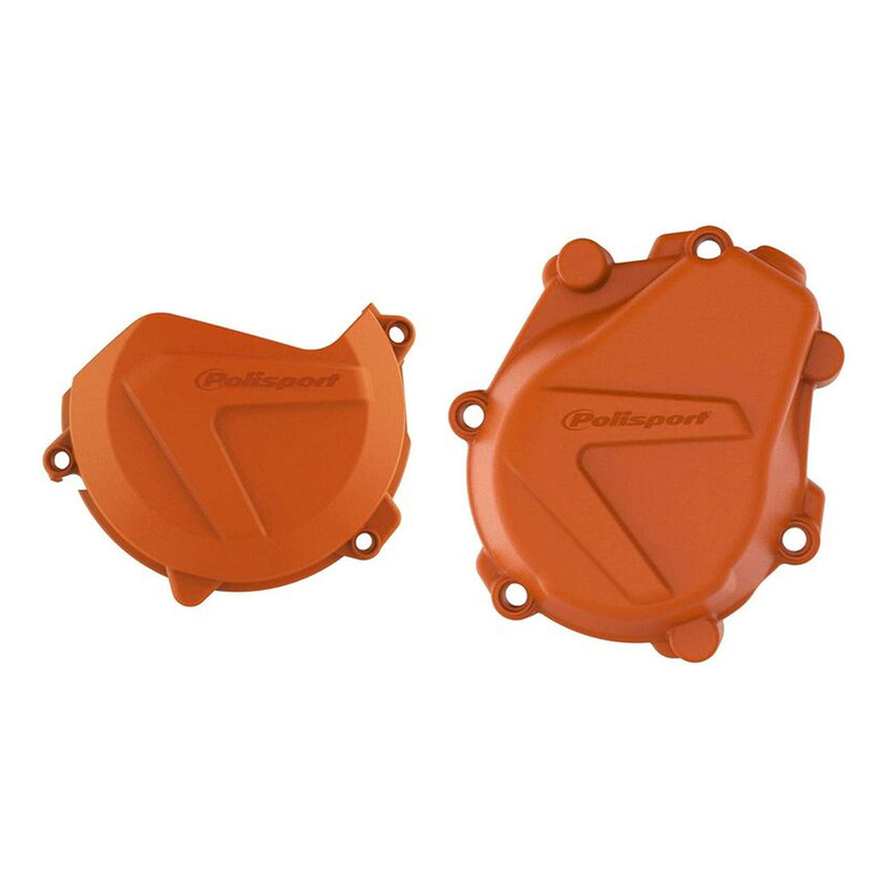 Kit Protections de Carters d’Allumage et d’Embrayage POLISPORT Orange - KTM 450 SXF 16-22