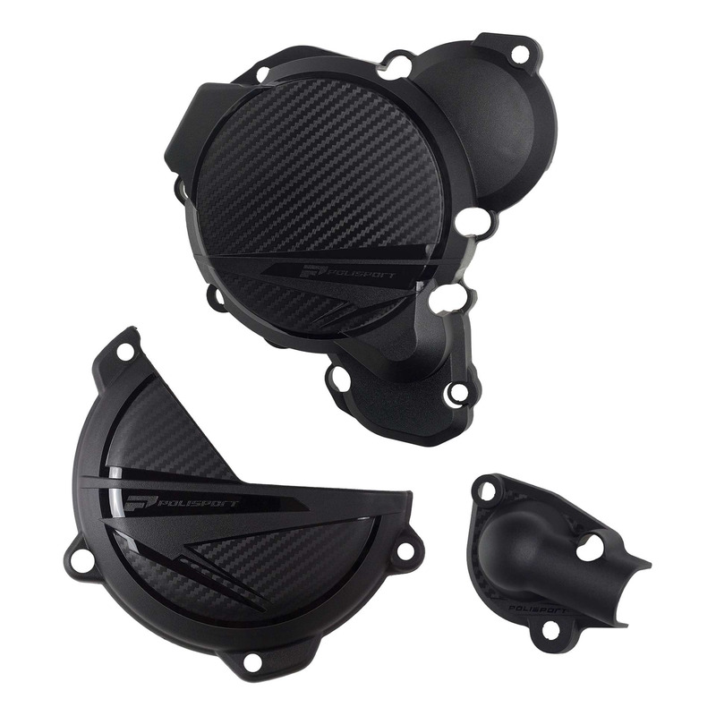 Kit Protections de Carters + Pompe à Eau Complet POLISPORT Noir pour KTM 250/300 SX 23-24
