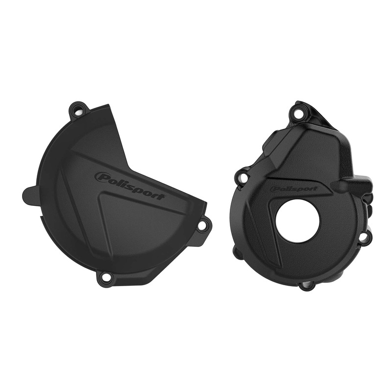 Kit protections de carters + pompe Ã  eau complet Polisport noir Husqv