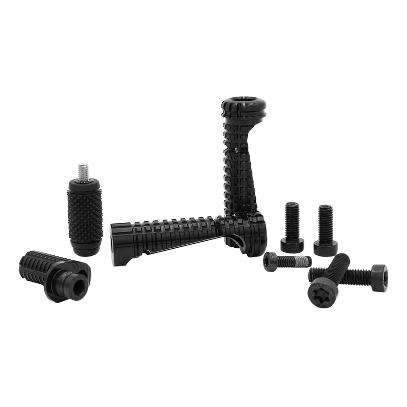 Kit repose-pieds fixes de course Gilles Tooling H/B/A aluminium noir