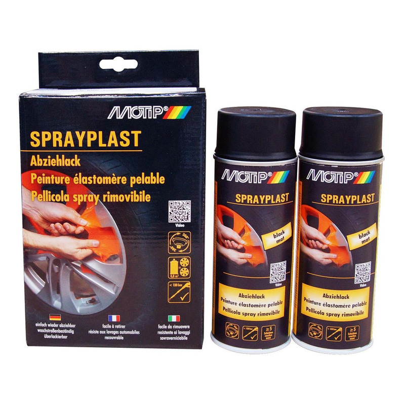 Kit spray peinture élastomère Motip Carbone