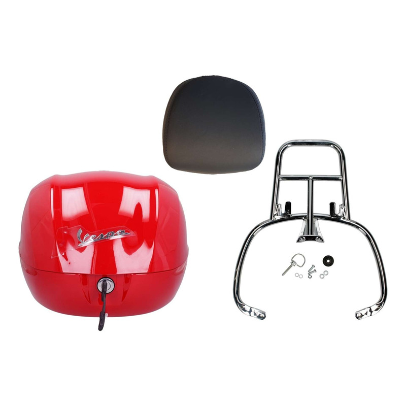 Kit top case rouge 32 L d'origine 01.1B00001600R73 Vespa Primavera 125
