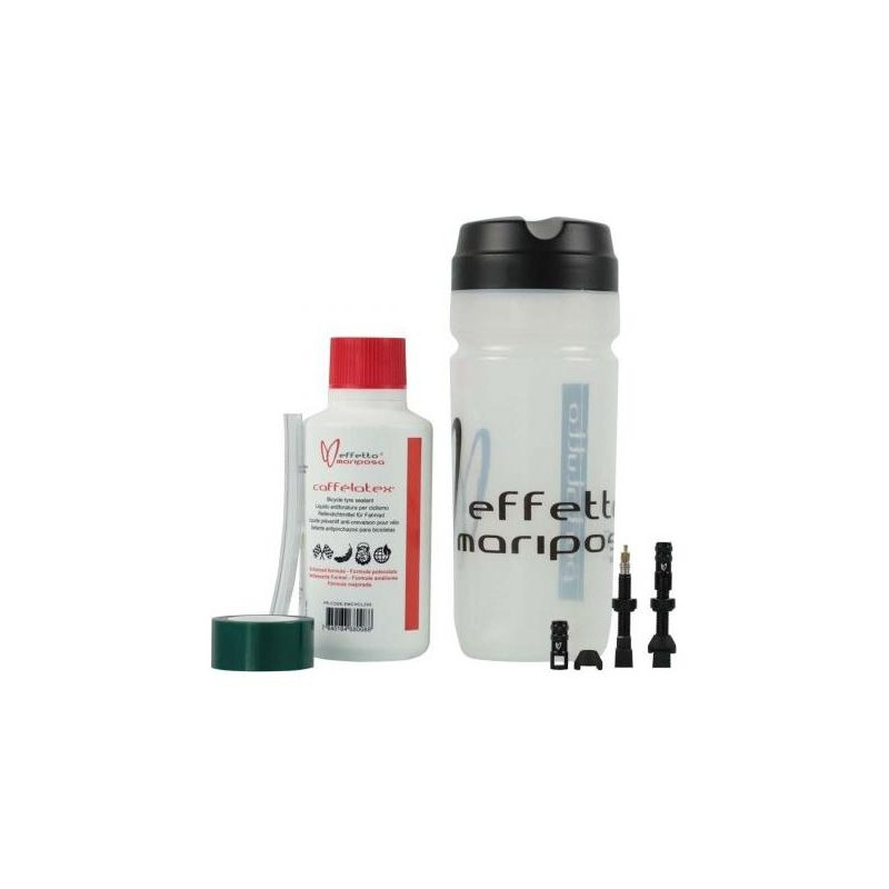 Kit tubeless 2 roues Effeto Mariposa Caffélatex "L" préventif 250ml + valves (x2)